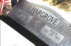 Viola & Leonard's tombstone, Oakwood Cemetery, Hamilton, Texas